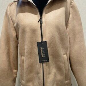 NWT RFT Rainforest Men's Nubuck Faux Sherling Lined Bomber Jkt/Med/Vintage Pine